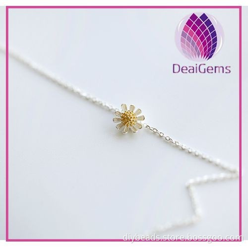 925 silver chain with 925 silver pendant lady necklace